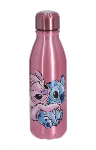 Lilo & Stitch - Botella Metálica Rosa Stitch & Angel