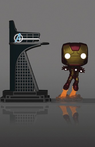 Pop! Town: Marvel - Avengers Tower w/ Iron Man (GITD) Ex