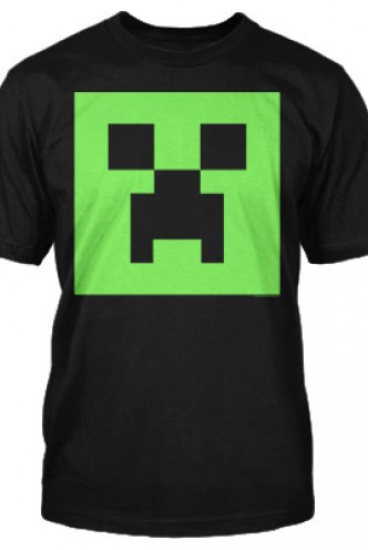Camiseta - MINECRAFT "Creeper" ¡Brilla en la oscuridad!