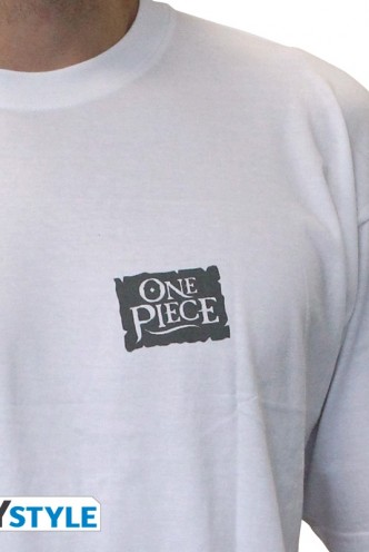 Camiseta - ONE PIECE "Luffy Wanted" Blanca