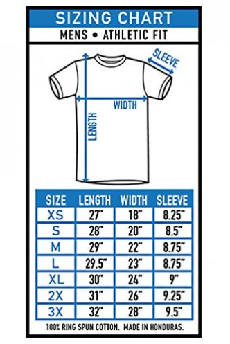 Funko Pop Tees Size Chart