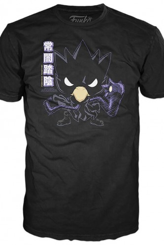 Camiseta Pop! Tees My Hero Academia Tokoyami Set de Minifigura y Camiseta (Metallic) Ex