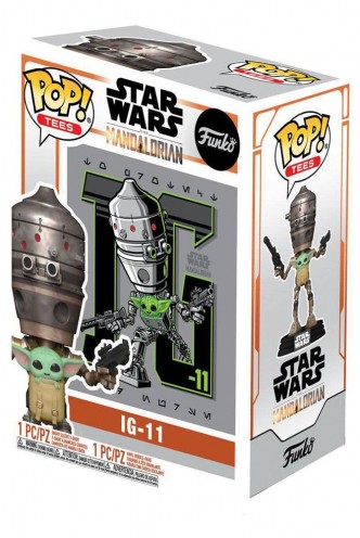 Star Wars:The Mandalorian Pop! & Tee Box Child In Satchel