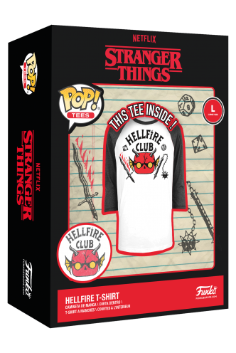 Camiseta Pop! Tees - Stranger Things Hell Fire Club 3/4