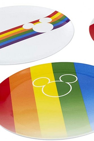 Disney : Plate Set Mickey Rainbow