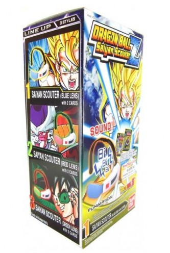 Dragon Ball Z - Saiyan Scouter (AZUL) Goku + 2 cartas ¡Con sonido!