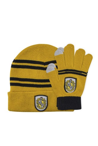 Harry Potter - Guantes y gorro Hufflepuff niños