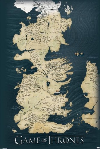 Pyramid Game of Thrones Map Wall Poster