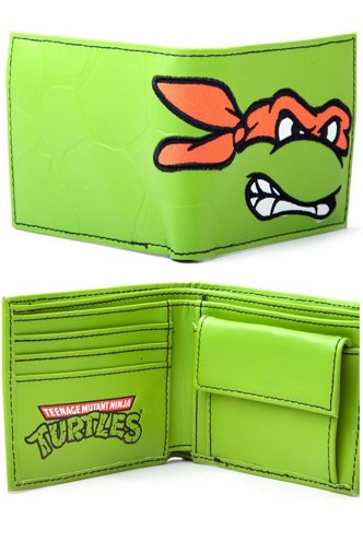 TMNT - Mikey, Big Face Wallet - Michelangelo