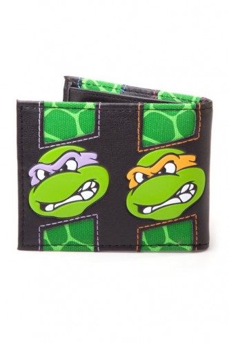 TMNT WALLET FACES FOUR TURTLES