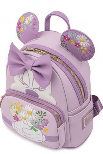 Loungefly -Disney:  Minnie Holding Flowers Mini Backpack