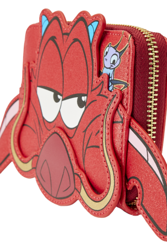 Loungefly - Mulan 25th Anniversary - Mushu Glitter Cosplay Wallet Zip