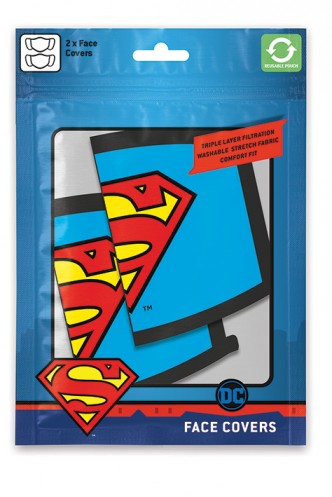 Mascarilla Facial - Logo Superman Pack x2