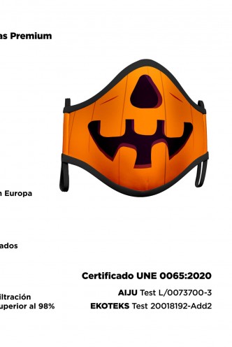 Premium Face Mask - Pumpkin (6-9 years)