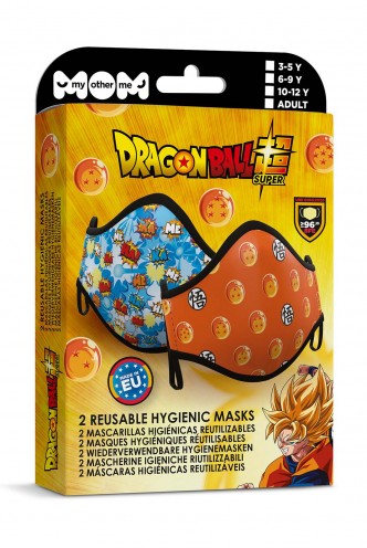 Mascarilla Facial Premium - Dragon Ball Super Pack x2 (10-12 años)