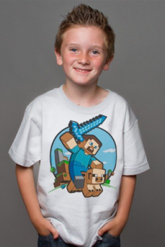 Minecraft Camiseta Pig Riding 