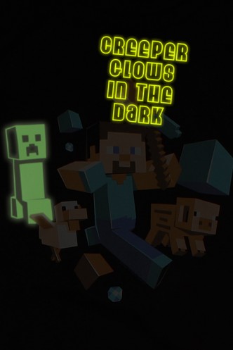 Minecraft Camiseta Run Away! Glow in the Dark