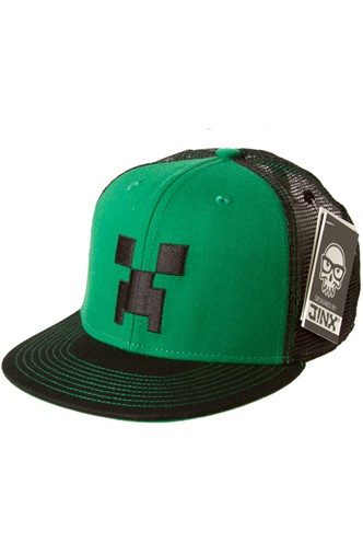 Minecraft Creeper Face Premium Snap Back Cap