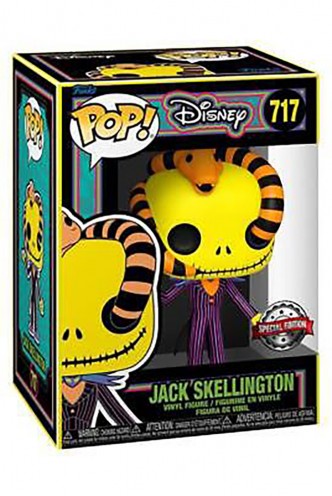Pop! Disney: Nightmare Before Christmas: Black Light- Jack Skellington Snake (BLKLT) Ex
