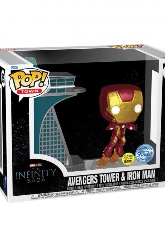 Pop! Town: Marvel - Avengers Tower w/ Iron Man (GITD) Ex