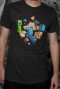 Minecraft Camiseta Run Away! Glow in the Dark