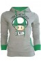 Sudadera -Nintendo - 1UP Gris "Chica"