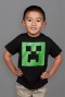Minecraft Creeper Glow in the Dark Face Youth Tee
