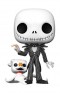 Pop! Disney: Nightmare Before Christmas - Jack w/Zero 10" (GITD) Ex