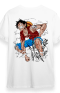 One Piece - Made in Japan Straw Hat Pirate White T-Shirt