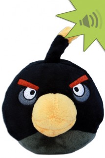 ANGRY BIRDS Peluche 12cm. NEGRO