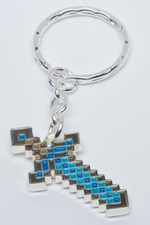 Minecraft Metal Keychain Diamond Sword