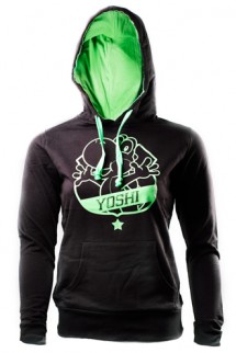 Nintendo Black, Yoshi Female Hoodie