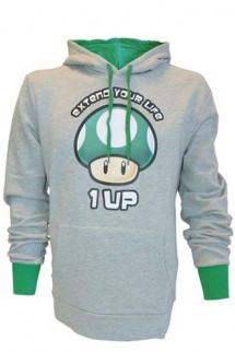 Sudadera -Nintendo - 1UP Gris 