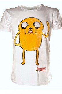 Adventure Time Jake Waving, White T-Shirt