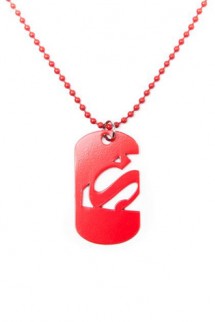 Colgante - Superman "Logo Rojo" Placa