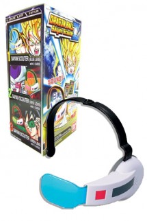 Dragon Ball Z - Saiyan Scouter (BLUE LENS) Goku + 2 CARDS ¡SOUND!