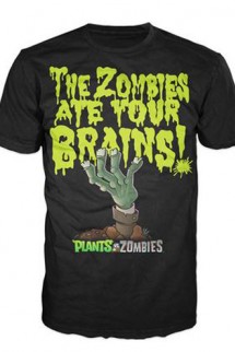 T-SHIRT - Plants vs Zombies Black, The Zombies ate your Brains
