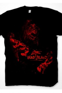 Camiseta - Dead Island "Zombie Rojo" NEGRA