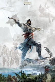 ASSASSIN'S CREED Poster Edward fighting (98x68)