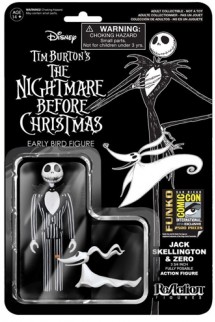 ReAction Pesadilla antes de Navidad "Jack Skellington & Zero" SDCC Exclusiva