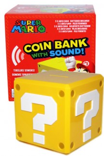 Super Mario Question Mark Money Box Coin Bank - sound