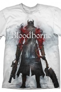 Camiseta - Bloodborne "Hunter Street" Blanca