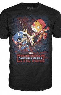 Pop! Tees: Marvel - Civil War Fight