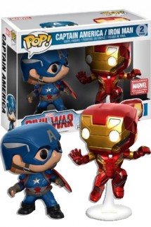 Pop! Marvel:  COLLECTOR CORPS - Capitán América & Iron Man "Civil War" EX