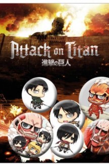 Attack on Titan - Pack 6 Chapas Mix 2