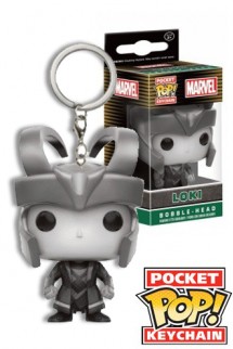 Pocket Pop! Keychain: Marvel - Loki Blanco y Negro Exclusivo
