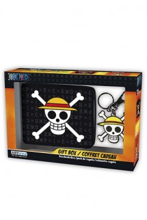 One Piece - Pck Wallet + Keyring "Skull Luffy"