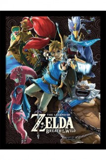 Legend of Zelda Breath of the Wild - Framed Poster Divine Beasts Collage