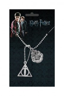 Harry Potter - Dog Tags with ball chain Crest & Hallows