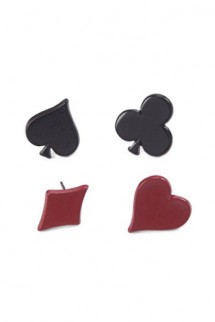 DC Comics - Set de 2 pares de Pendientes Harley Quinn Cards Symbol